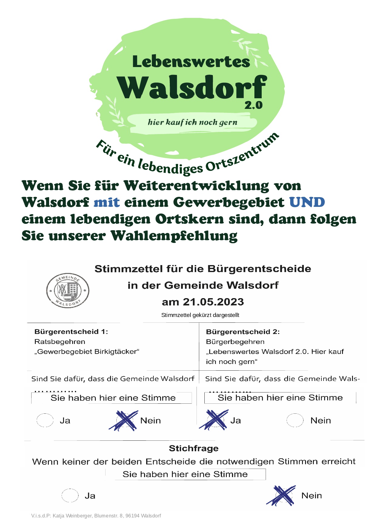 Wahlempfehlung vor der Wahl A4